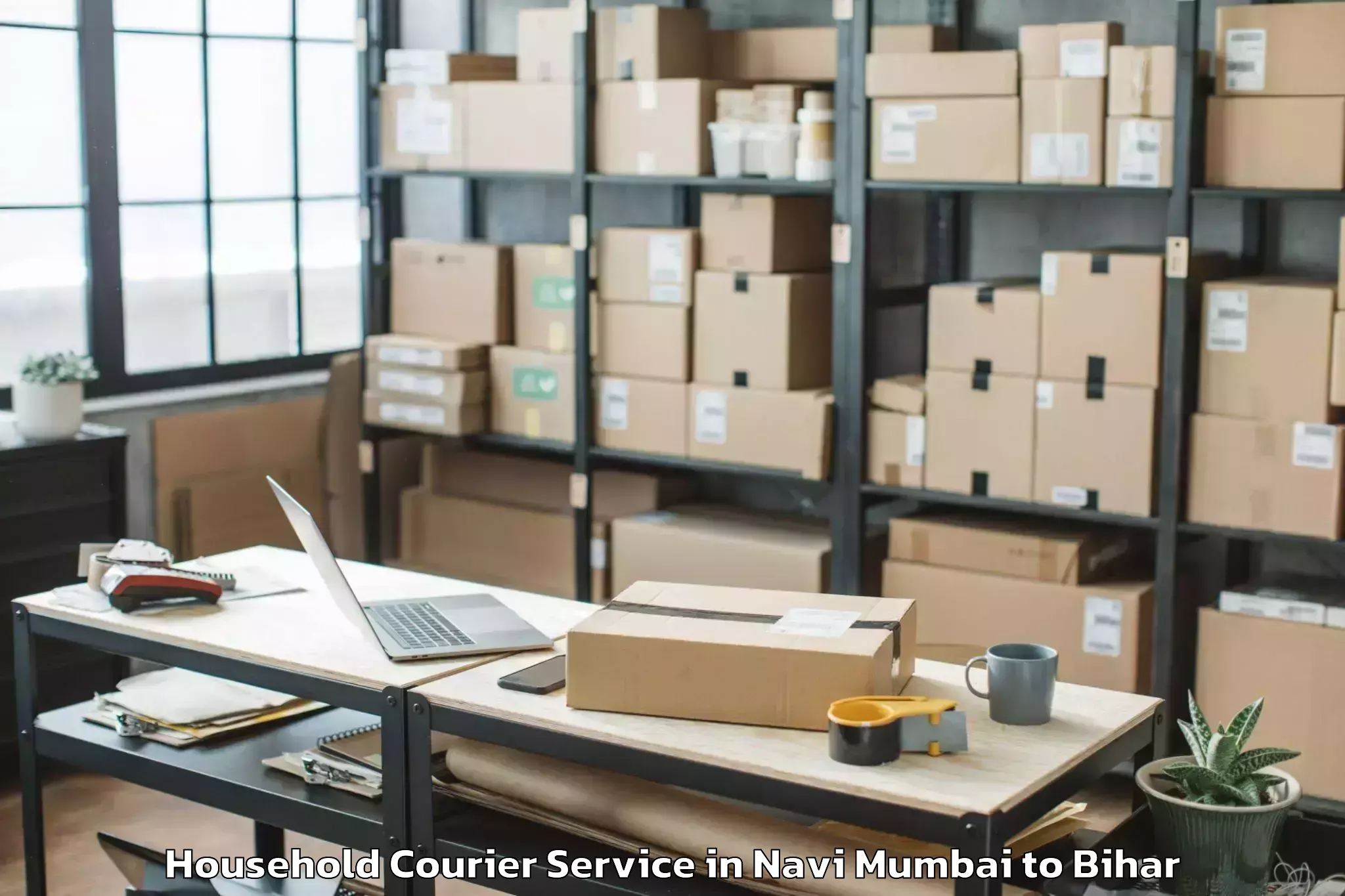 Professional Navi Mumbai to Hathua Household Courier